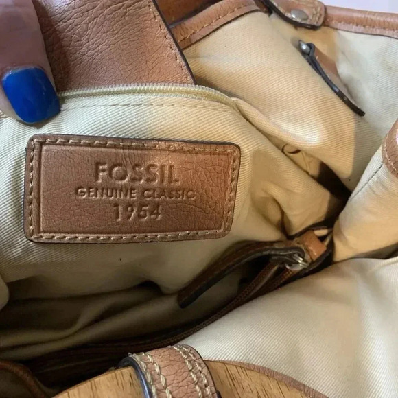 Vtg Fossil Pastel Basket‎ Weave Straw Wood Handle Leather Trim Bag (No Strap) - Picture 5 of 13